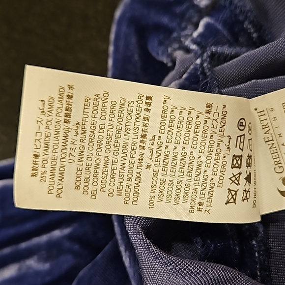 💕BODEN💕 Velvet Midi Party Tea Dress ~ Sea Blue US 8 NWT - Picture 16 of 16